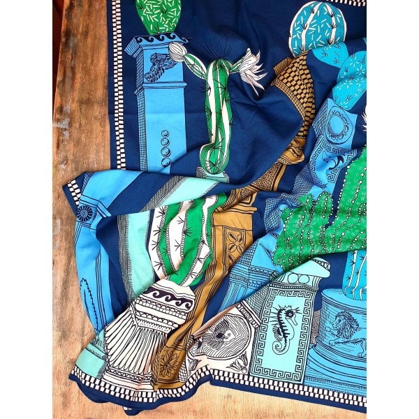 Inoui Editions medvilnės ir viskozės skara RIVES GREEN